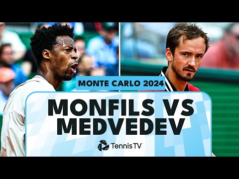 Gael Monfils vs Daniil Medvedev Match Highlights | Monte Carlo 2024