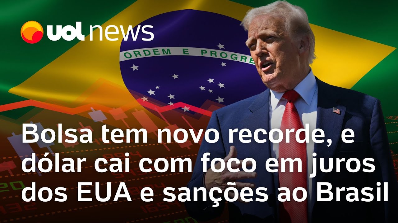 Bolsa tem novo recorde e dólar cai com expectativa de corte de juro nos EUA e Brasil em foco