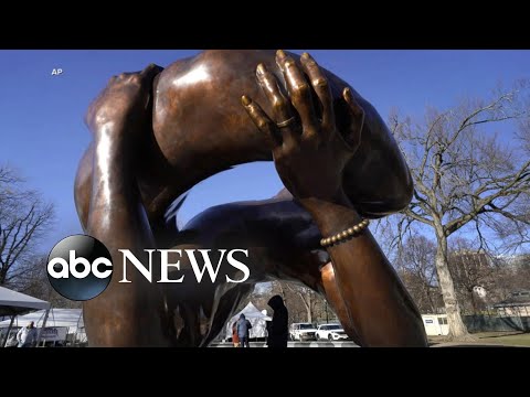Statue unveiled in Boston to honor Martin Luther King Jr., Coretta Scott King