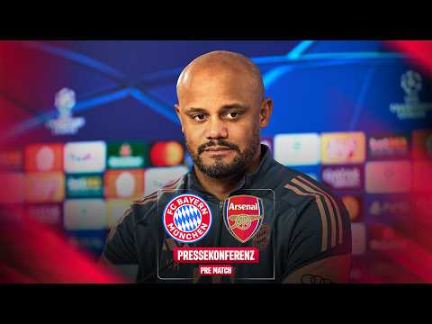LIVE 🔴 Pressekonferenz vor FC Bayern – Arsenal FC mit Kompany und Gnabry | Champions League