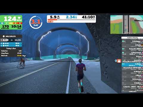 Zwift Running Demonstration Dec 5 2019