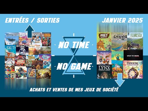 Entrées / Sorties : Janvier 2025 (mes jeux achetés et mis en vente)