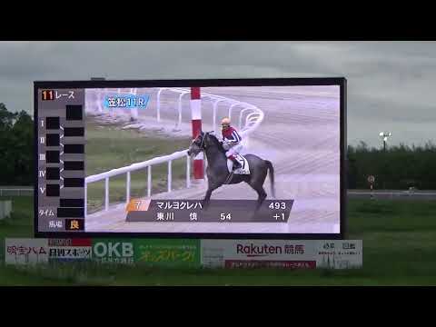 笠松競馬 第11R“ウマ娘 シンデレラグレイ賞” オグリキャップ(CV:高柳知葉)による出走馬と騎手の紹介アナウンス