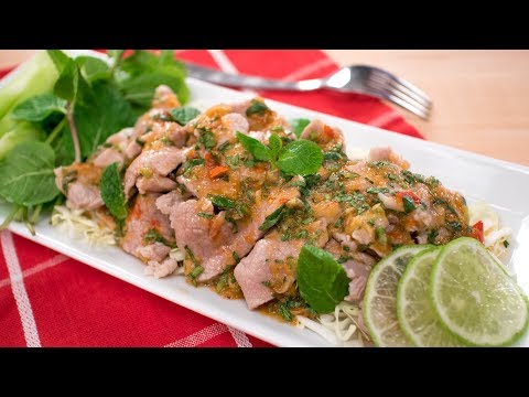 Spicy Garlic Lime Pork Recipe "Moo Manao" หมูมะนาว | Thai Recipes - UC27C_HWo-UmKkdWGsRJZ8EA