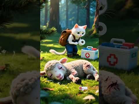 Brave Cat Saves a Sheep’s Life 😭 | Heart-Touching Animal Story | Emotional Animation #Shorts