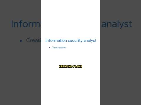 What does an information security analyst do? #Google #Shorts #Cybersecurity