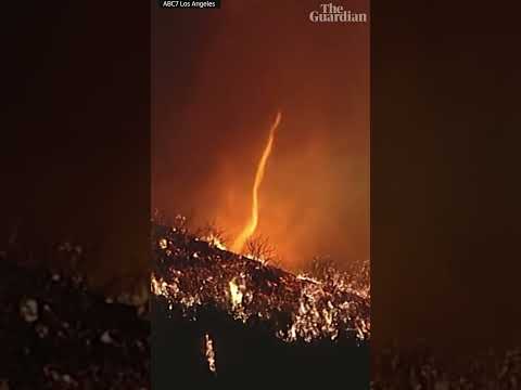 Fire tornado forms in California wildfire