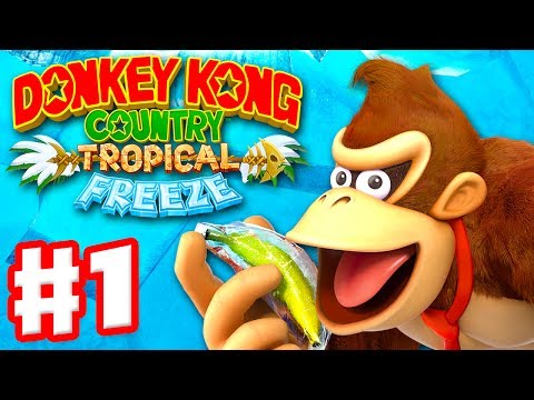 Donkey Kong Country: Tropical Freeze - Gameplay Walkthrough Part 1 - World 1: Lost Mangroves 100% - UCzNhowpzT4AwyIW7Unk_B5Q
