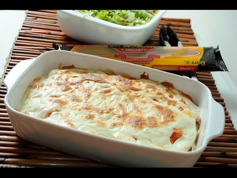 Spaghetti al horno con jamón y queso - Receta fácil y económica - UCvg_5WAbGznrT5qMZjaXFGA