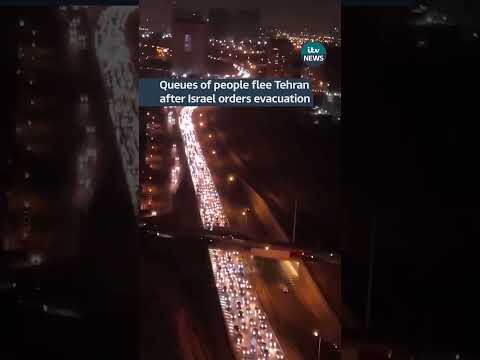 Iranian residents have been seen leaving their homes in Tehran #itvnews #iran