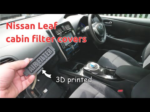 Nissan Leaf cabin filter covers break. A viewer kindly sent me a 3D printed replacement.