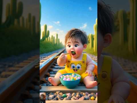 ❤️ evolution of Baby: train attack on baby for food eating 😱#cat #cute #love #shorts jackas gang 06