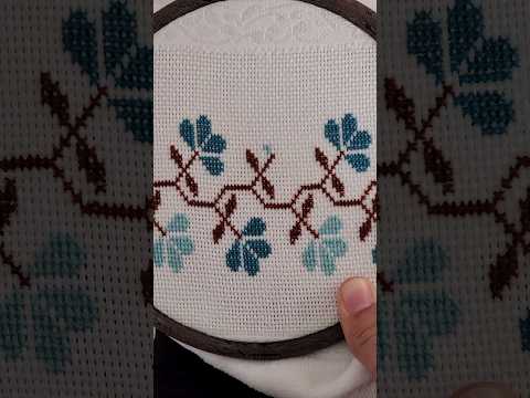 stitch with me #shorts #trending #viral #crossstitch
