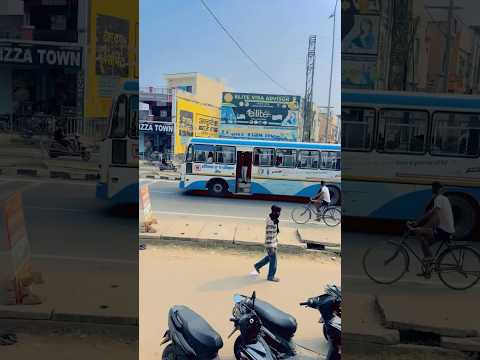 Haryana roadways bus full speed on road #haryanaroadways #speed #trending #shorts