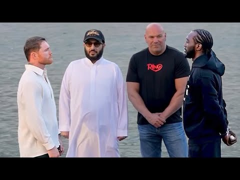 Canelo vs Crawford TENSE Face Off in Las Vegas to start fight week!