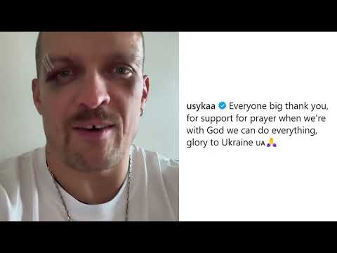 Oleksandr usyk watches his fight w/ fury, gives fans first words since unifying the titles