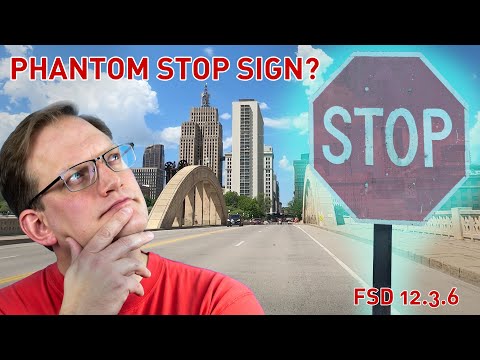 Phantom Stop Sign? FSD Back to St. Paul