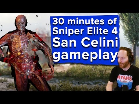 30 minutes of Sniper Elite 4 gameplay - San Celini, the first level - UCciKycgzURdymx-GRSY2_dA