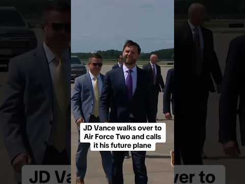 JD Vance walks over to Air Force Two, calls it his future plane #shorts