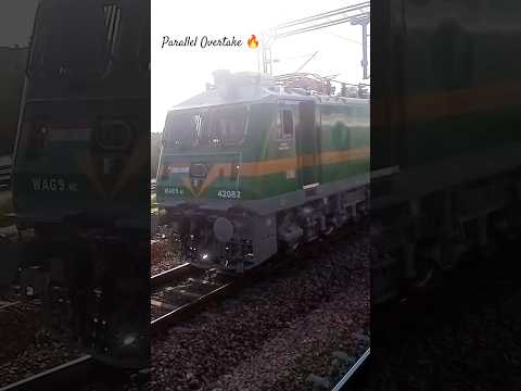 DEMU Parallely Overtake Kazipet WAG-9 🔥