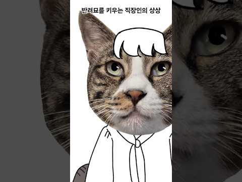 반려묘를 키우는 직장인의 상상 #줌마네삼냥이 #만화 #애니 #animation #창작 #고양이일상 #캣맘 #cats #집사 #냥집사 #직장인 #월요병 #출근 #catmom