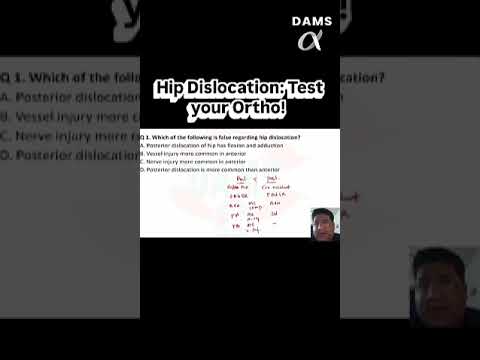 Hip Dislocation: Test your Ortho! #neetpg #inicet #fmge #neet #orthopedics