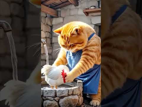 👉 “बिल्ली मुर्गा लेकर भागी 😹 | Funny Cat and Chicken Comedy Video #funnycats #ViralVideo #comedy