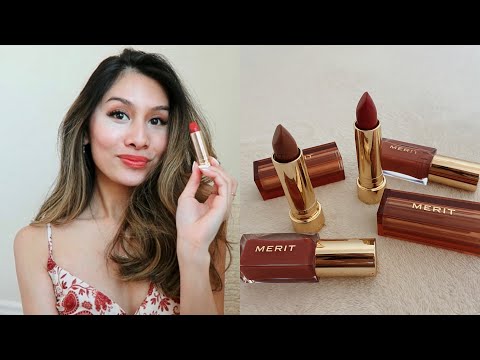 Merit Beauty Review 2023! Signature Lip in "Cabo" & "Slip" + Lip Oil in "Marrakech" and "Au Natrel"