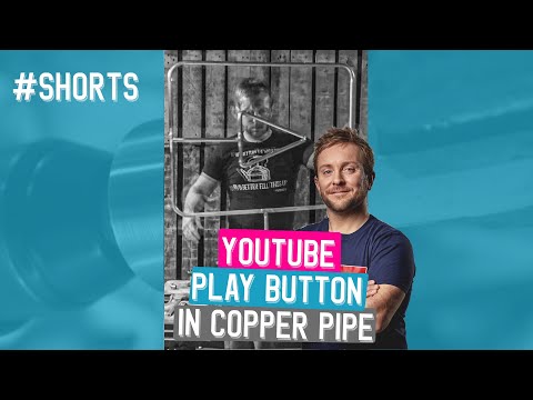 Make Youtube play button logo from copper pipe #shorts