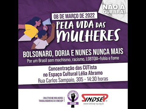 Luba Melo chama a todas para participar do 8 de março: PELA VIDA DAS MULHERES