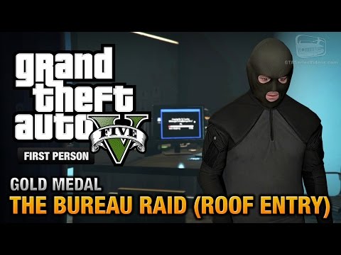 GTA 5 - Mission #68 - The Bureau Raid (Roof Entry) [First Person Gold Medal Guide - PS4] - UCuWcjpKbIDAbZfHoru1toFg