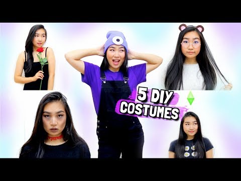 5 Easy DIY Last Minute Halloween Costume Ideas! | JENerationDIY - UCZll0PJXjErnm97V18BpBlQ