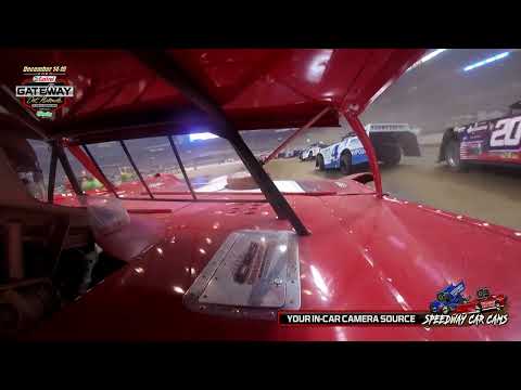 3 Luke Bennett at the Gateway Dirt Nationals in his Super Late Model - In-Car Camera - dirt track racing video image
