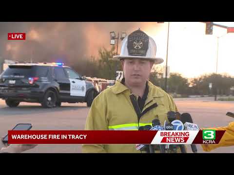 LIVE | Officials are giving an update on the Tracy medical supply warehouse fire