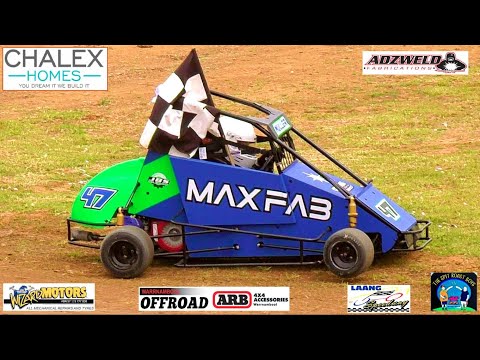 Junior Quarter Midgets Race 12#  Laang Speedway 13-10-2024 - dirt track racing video image