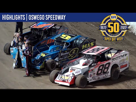 Super DIRTcar Series Big Block Modifieds Oswego Speedway October 8, 2022 | HIGHLIGHTS - dirt track racing video image