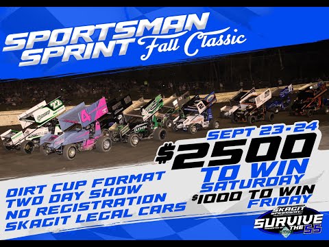 9/23/22 Skagit Speedway Sportsman Sprints Fall Classic Night #1 (Qualifying, Heats, B-Main, A-Main) - dirt track racing video image