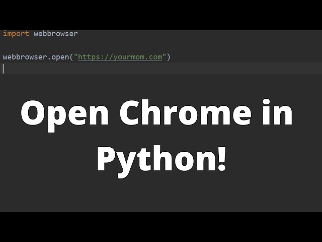 How To Open A Website On Python?  creatingwebsuccess.com