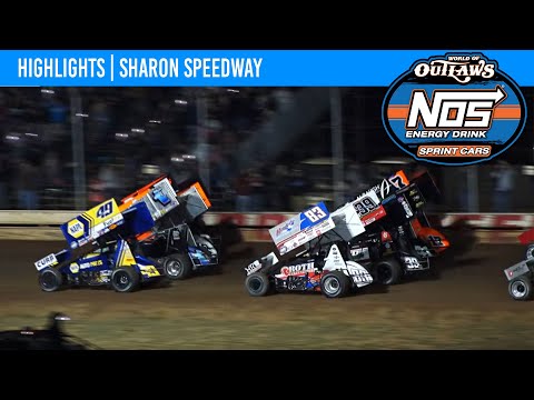 World of Outlaws NOS Energy Drink Sprint Cars | Sharon Speedway | September 23, 2023 | HIGHLIGHTS - dirt track racing video image