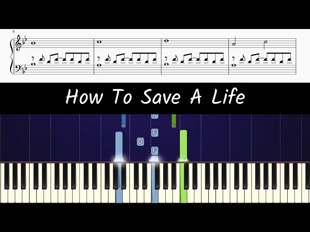 How to Save a Life – The Fray (Piano Sheet Music)
