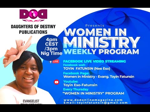 WOMEN IN MINISTRY WEEKLY PROGRAM  30/09/21 - THE COURAGEOUS MINISTER PART 2