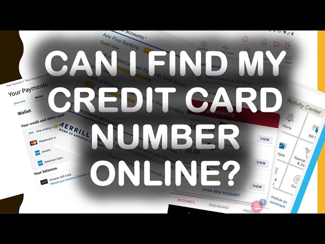 How to Find a Credit Card Number Without a Card