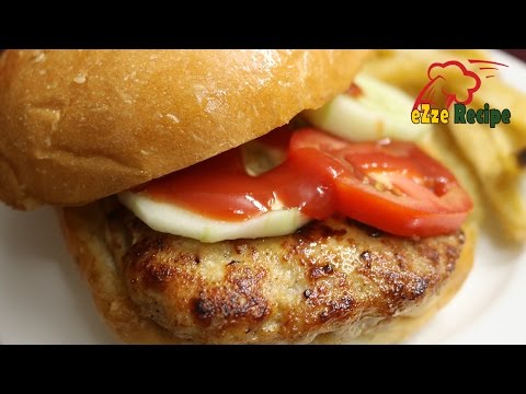 সিম্পল চিকেন বার্গার রেসিপি | Simple Chicken Burger Recipe