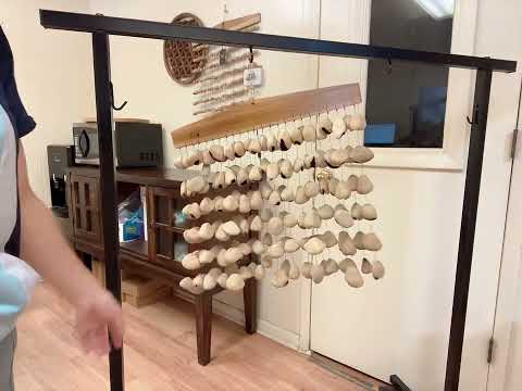 Terre Exotic Bar Chimes with 7 Rows of 24 Natural Nuts – Pangi