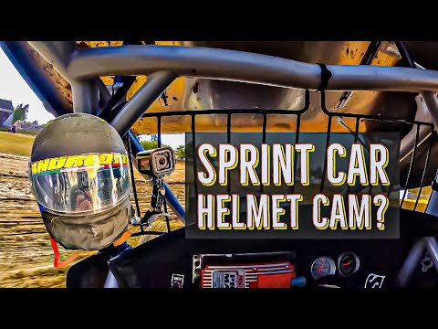 Sprint Car Helmet Camera @ Ocean Speedway With Jake Andreotti - dirt track racing video image