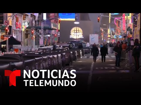 Times Square luce vacía en la noche de año viejo | Noticias Telemundo