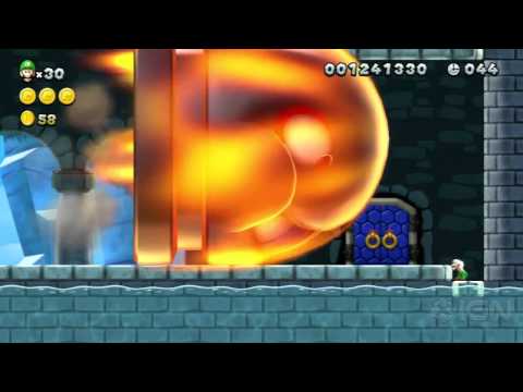 New Super Luigi U 3 Star Coin Walkthrough - Sparkling Waters Castle: Larry's Trigger-Happy Castle - UCKy1dAqELo0zrOtPkf0eTMw