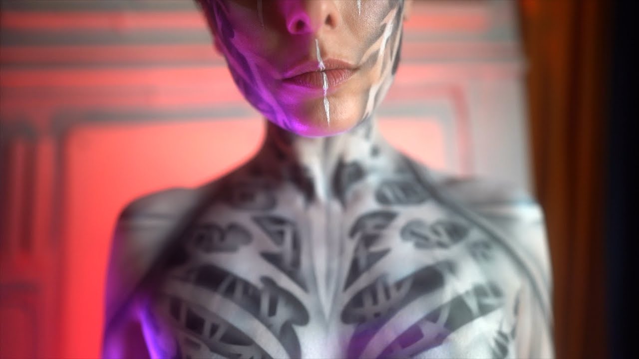 Shadia Alien Body Painting