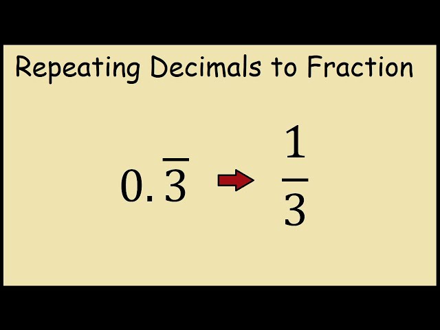 What Is 0 3 Repeating As A Fraction StuffSure