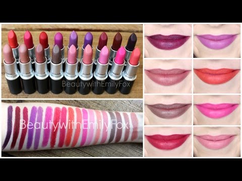 Mac The Matte Lip Lipstick Collection || Lip Swatches & Comparison